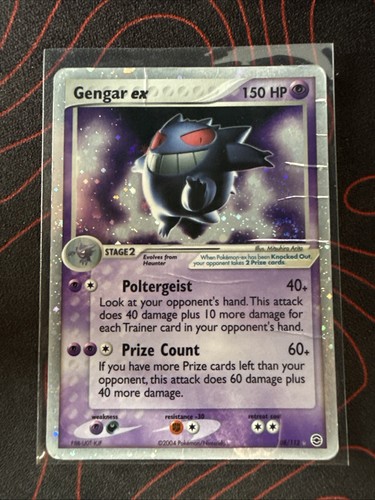 Carta pokémon gengar rosso - pokémon, ex
