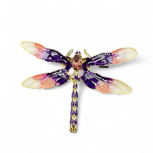 Spilla con strass - , libellula