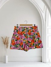 Zara Floral Linen Blend Shorts