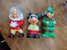 Due Pupazzi Disney Ledraplastic Elefantino In Gomma Fischio Ok + Uno Inglese 