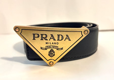 PRADA - CINTURA NERA UOMO -