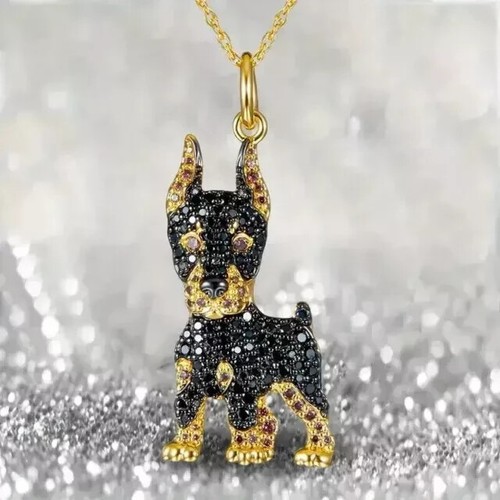 Ciondolo doberman diamante - ciondolo,