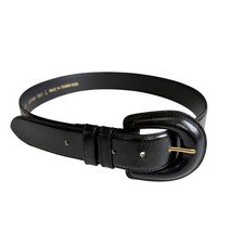 Cintura Crown Pacific classica in pelle da donna L 37" nera casual da ufficio