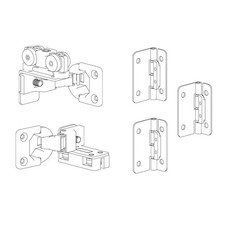 Kit per ante a libro (per binari rif. 3)