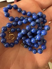 Collana In Lapislazzuli Ed Oro 18 Kt! Prima Qualità 