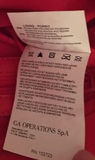 borsa di vernice rossa armani