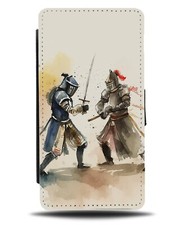 Custodia portafoglio pieghevole cavalieri medievali combattimento divertente cavalieri guerrieri in armatura DL14 