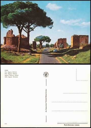 Cartolina roma via appia - cartolina,