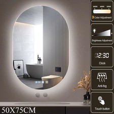 Specchio bagno led 50x75 cm con illuminazione specchio parete specchio bagno dimmerabile