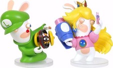 LOTTO 2 personaggi, Mario + Rabbids Kingdom Battle - Peach + Luigi, 8cm