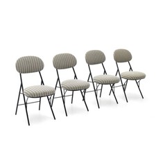 4 sedie in metallo prodotte da Amma di Torino, anni ’60, dining chairs, Italy