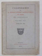 Calendario del R. Osservatorio Astronomico di Roma sul Campidoglio. 1934
