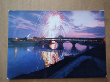 PAVIA -PONTE VECCHIO -MANIFESTAZIONE PIROTECNICA -PALIO DELL'OCA  CARTOLINA