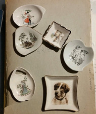 Sei Mini Piattini Vintage In Porcellana da collezione Vari Marchi Perfetti!