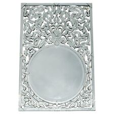 SPLENDIDO SPECCHIO DA PARETE ANTICO TRUMEAU VENEZIANO INCISO FRET WORK ANNI '30 CIRCA