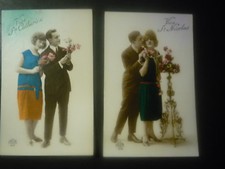 2 MERRY CHRISTMAS POSTCARDS -