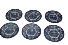 English Iron Tableware, Staffordshire, 6 piatti 17 cm, Ceramica Blu China