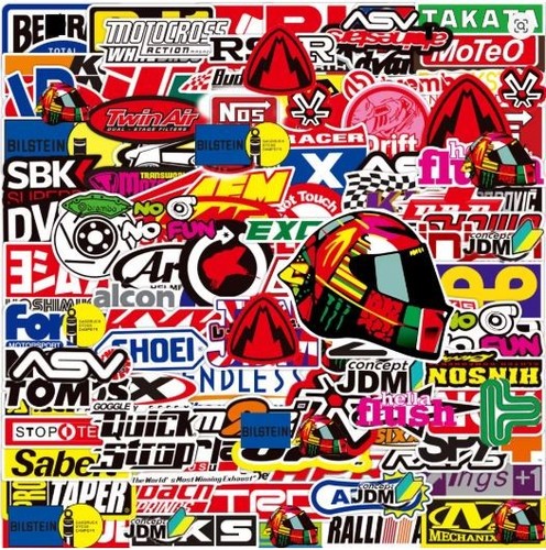 100 adesivi racing logo jdm - racing,