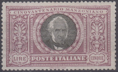 Regno italia 1923 manzoni 5 - manzoni,