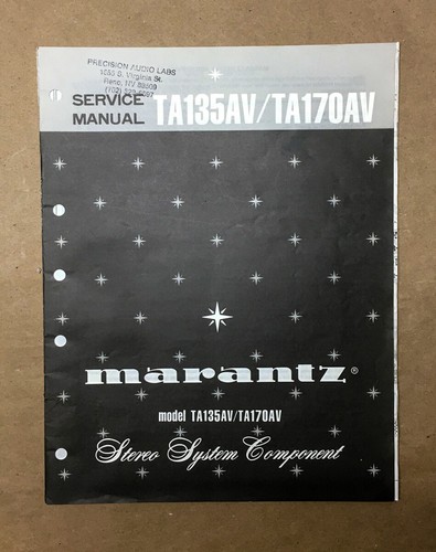 Marantz 135av 170av - ta-135av, ta-170av