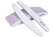 Set 50 Lime Mezza Luna Bilaterale Grana 100/180 per Ricostruzione Unghie Nail