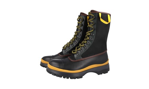 Prada leather brixxen combat - leather,