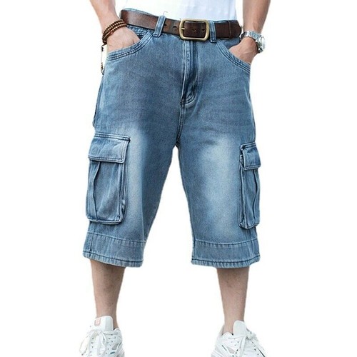 Pantaloncini uomo denim larghi