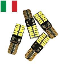 Set 4 Luci LED T10 W5W per Luce Posizione Bianca 6000K 12V Canbus No Error