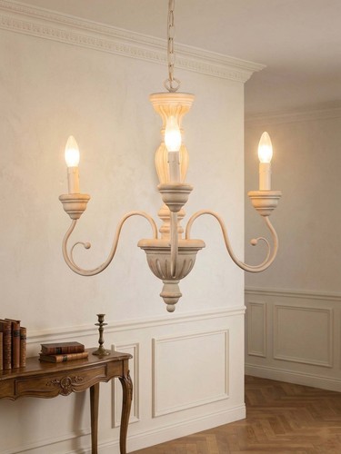 Lampadario classico legno - in,