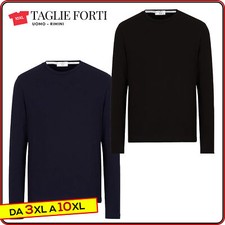 t-shirt uomo TAGLIE FORTI maglietta girocollo 100% cotone da 2XL a 10XL