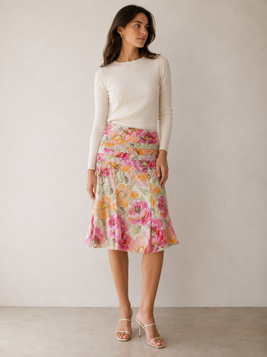 Nuova blumarine gonna floreale - blumarine,