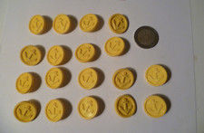 Bottoni plastica giallo - bottoni,