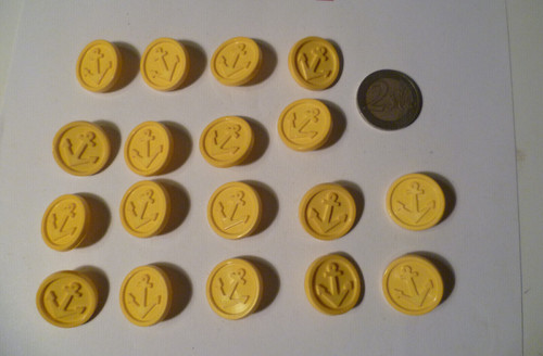 Bottoni plastica giallo - bottoni,