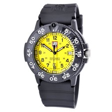 Orologio Uomo Luminox Originale Navy Seal Quadrante Giallo Cinturino Gomma Nero 3005