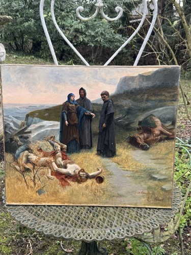 Quadro storia olio su - quadro,