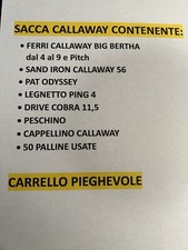 SACCA GOLF CALLAWAY COMPLETA DI FERRI E CARRELLO USATA POCHISSIMO