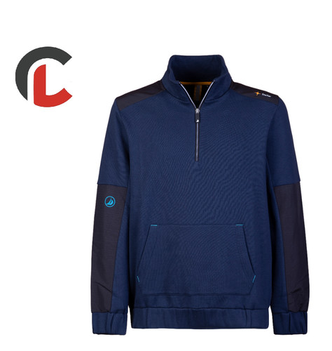 Felpa blu mezza zip - felpa,