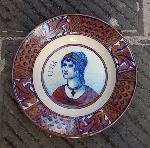 Piatto ceramica lustro rubino - piatto,