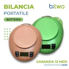 Bilancia digital con display LCD tara unità 1 g max 5 kg colorata design moderno