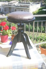 sgabello per pianoforte quattro gambe nero lucido