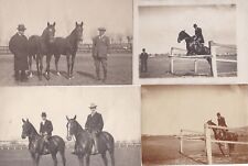 § CAVALLI - 4 FOTO D'EPOCA - SALTI E PASSEGGIATE