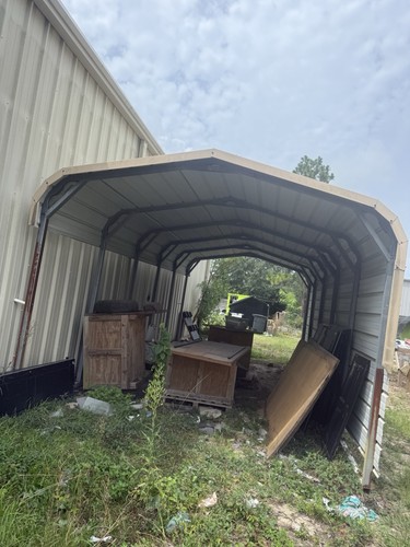 Metal carport full sides - full,