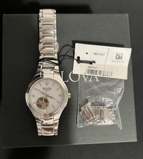 Orologio Bulova Donna Acciaio Lady Automatic Open Heart Madreperla 96P247
