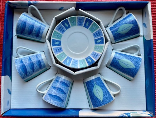 Set servizio tazzine blu con - tazzine,