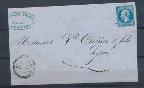 1860 lettre obl pc3861 - lettre,