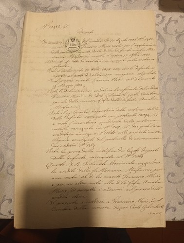 Documento manoscritto antico - documento,