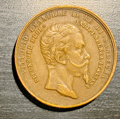 Rara medaglia 1859 vittorio - medaglia, 1859-vittorio
