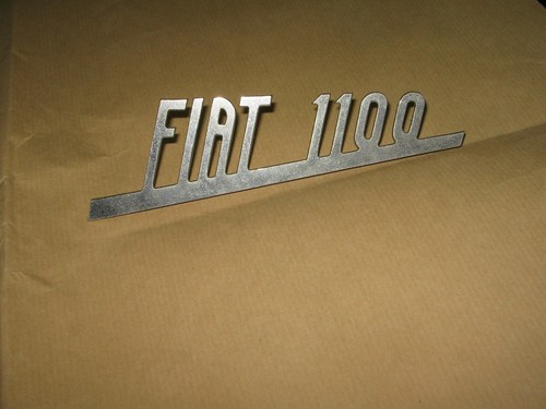 Sigle scritta fiat 1100 - scritta, in