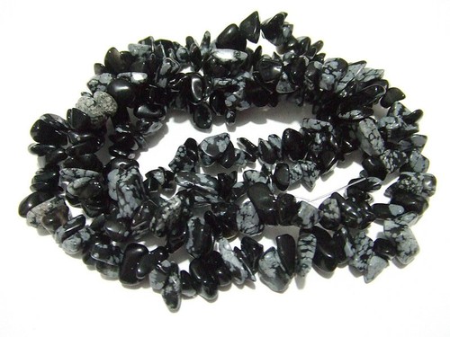 50pz perline ossidiana fiocco