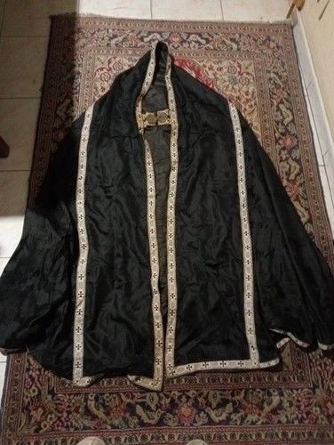 Piviale romano damasco nero - piviale,